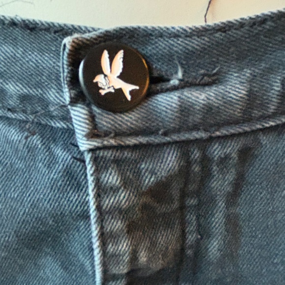 One Teaspoon Jean Shorts Black distressed button fly low rise - Picture 7 of 15